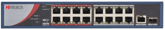 HiWatch DS-S1816P(B) Коммутационное оборудование фото, изображение