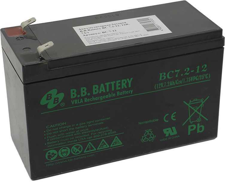 B.B.Battery BC 7,2-12 Аккумуляторы фото, изображение